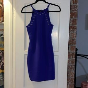 High Neck Royal blue purple Size small 1 mini dress